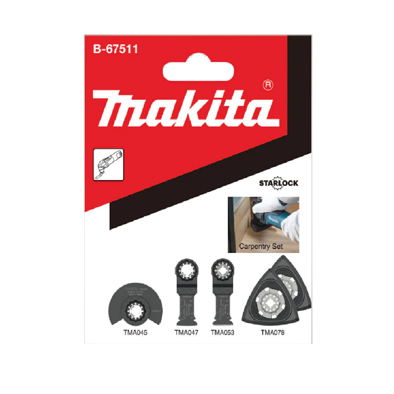 Makita B-67511 Oscillating Blade Set For Use With Multi-Cutter STARLOCK 5PC/Set